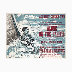 Póster de la película Alone on the Pacific Cinema London Quad de Strausfeld, UK, 1967