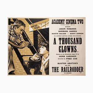 A Thousand Clowns Academy Cinema Quad Film Poster by Strausfeld, UK, 1966