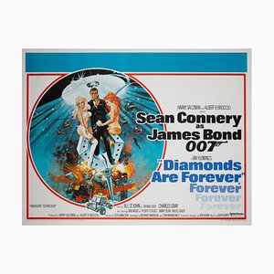 Affiche de Film James Bond Diamonds Are Forever par Robert McGinnis, Royaume-Uni, 1971