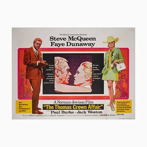 The Thomas Crown Affair Quad Film Poster by Putzu, UK, 1968