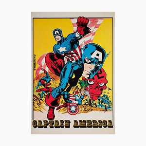 Vintage Captain America Poster von Steranko, USA, 1970er