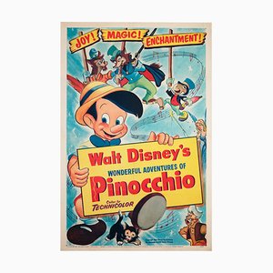 Affiche de Film Pinocchio, États-Unis, 1954