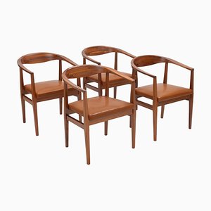 Walnut Dining Chairs by Eyjolfur Augustsson for Hjalmar Jackson, Set of 4