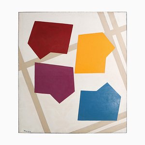 Pintura abstracta francesa contemporánea de finales del siglo XX de René Roche