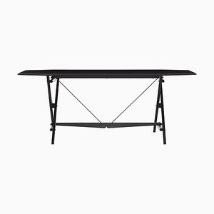 Cavalletto Table in Black Stained Wood by Franco Albini for Cassina