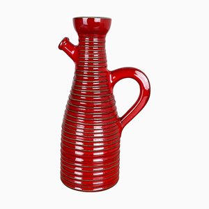 Vaso in ceramica rossa di Marei Keramik, Germania, anni '70