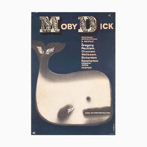 Affiche de Film Moby Dick en Lin par Gorka, Pologne, 1961