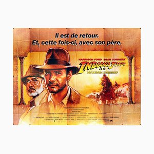 Large French Indiana Jones and the Last Crusade Film Poster by Struzan, 1989