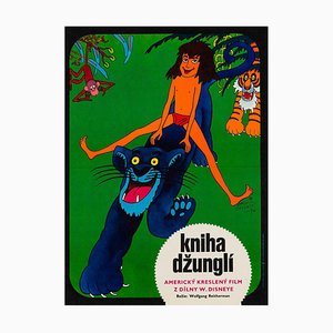 Tschechisches Vintage Vintage Jungle Book Filmposter von Hlavaty für Disney, 1974