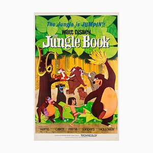 Affiche de Film 1 Feuille Disney Le Livre de la Jungle, États-Unis, 1967