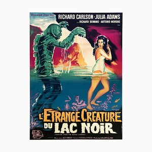 Póster de la película grande francés Creature From the Black Lagoon de Belinsky, 1962