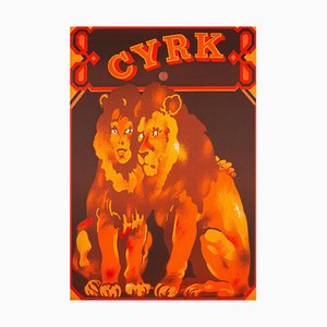 Polish Circus Lion Lovers Circus Poster by Saint, 1975