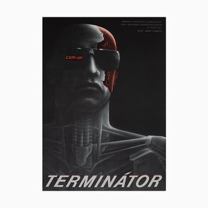 Affiche de Film A3 The Terminator par Pecak, République Tchèque, 1984