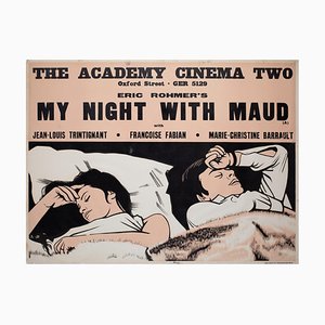 My Night With Maud Academy Cinema London Quad Filmplakat von Strausfeld, UK, 1971