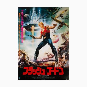 Large B1 Japanese Flash Gordon Film Poster by Casaro, 1981