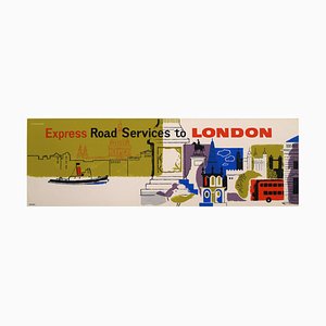British Travel Panel Coach Poster from Studio Seven, 1960s