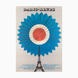 Paris Blues East German Film Poster, 1970