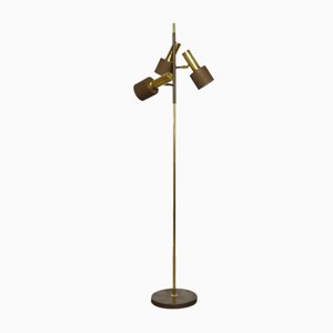Mid-Century German Metal and Brass Three Spot Floor Lamp by Sölken-Leuchten, 1960s