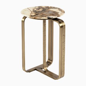 Nova Side Table with Marble Top and Metal Base by Luca Erba for Hessentia