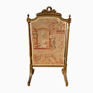 Embroidered Room Divider in the Style of Louis XVI