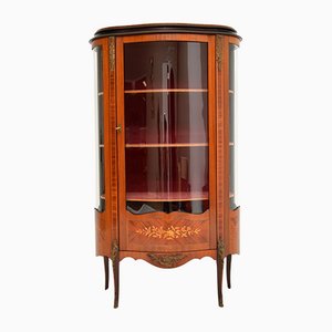 French Inlaid Marquetry Display Cabinet