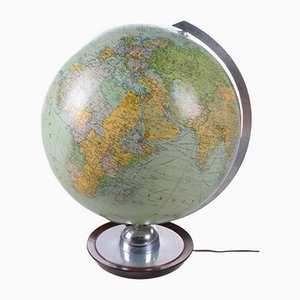 Globe Mid-Century en Verre avec Lumière de JRO Verlag Munich, Allemagne