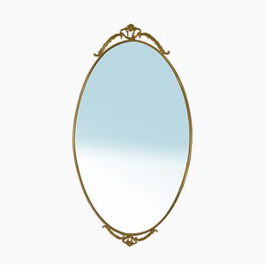 Italian Brass Mirror, 1970s