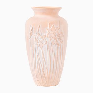 Art Nouveau Peach Ceramic Vase