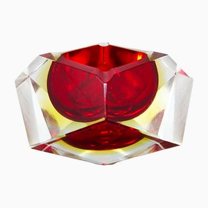 Italian Red Ashtray or Catchall by Flavio Poli for Seguso, 1960s