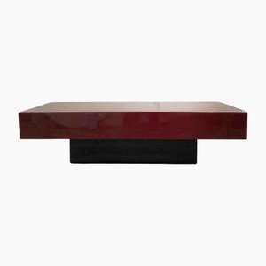 French Rectangular Lacquered Coffee Table by Jean-Claude Mahey, 1970s