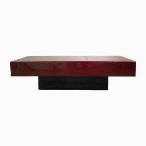 Table Basse Rectangulaire Laquée par Jean-Claude Mahey, France, 1970s