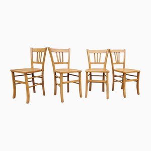 Bistro Dining Chairs, 1950s, Set of 4