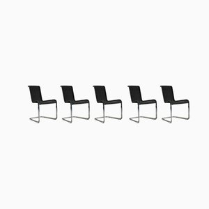 B20 Cantilever Chair by Tecta in Collaboration with Mart Stam, Marcel Breuer and Jean Prouvé, 1980s, Set of 5