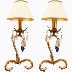 Lampade con cristalli, set di 2