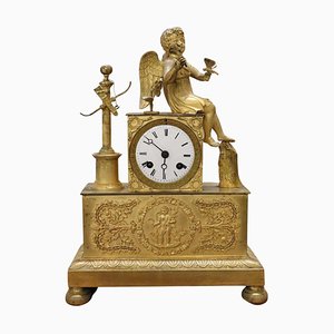 Antique Gilt Bronze Mantel Clock, 1800s