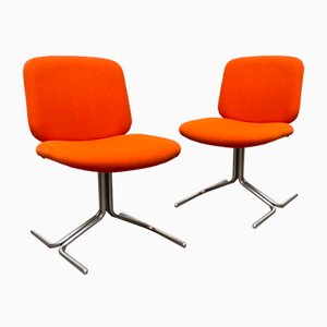 Set of Vintage German Space Age Seat 150 Chairs by Herbert Hirche for Mauser