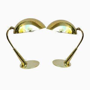 Brass Table Lamps from Hillebrand Lighting, 1960s, Set of 2