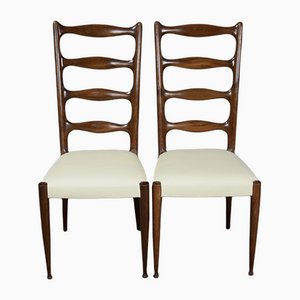 Mid-Century Wooden Dining Chairs by Paolo Buffa, Set of 5