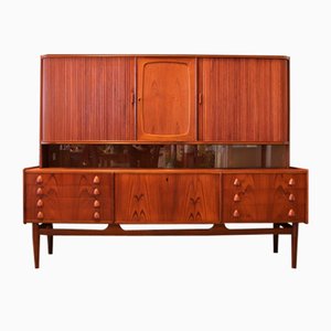 Danish Teak Cabinet with Shutters and Bar Cabinets
