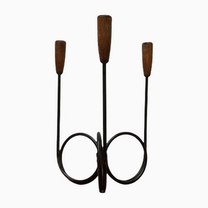 Mid-Century Danish String Style Teak Candleholder, 1960s