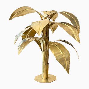 Brass Palm Tree Table Lamp, 1970s
