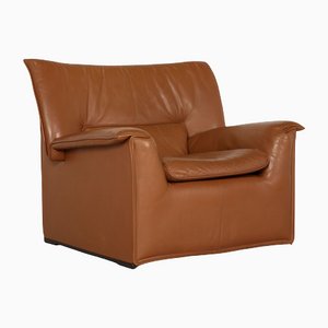 Brown Leather Lauriana Armchair from B&B Italia