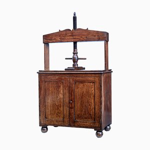 Early 19th Century Oak Book Press Cupboard