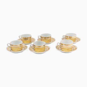 Fornasetti Tea Cups and Saucers, Set of 6