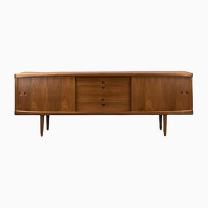 Teak Sideboard with Sliding Doors and Drawers by H.W. Klein for Bramin, 1960s