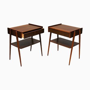 Mid-Century Mahogany Night Tables from Calström & Co, Sweden, 1960s, Set of 2