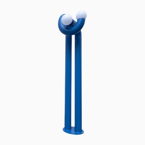 Contemporary Blue Lacquered Steel Modulation Floor Lamp by Axel Chay