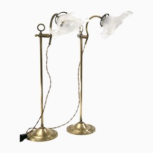 Brass Office Lamp, Set of 2