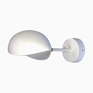 Mid-Century Modern White Eye Wall Lamp by Serge Mouille