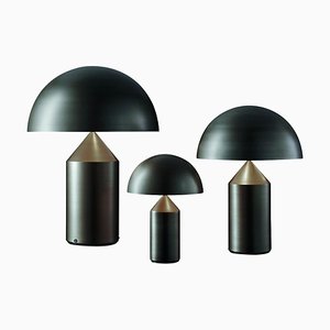 Large, Medium and Small Bronze Atollo Table Lamps by Magistretti for Oluce, Set of 3